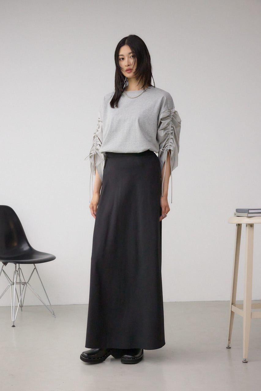 ギャザースリーブカットトップス T.GRY FREE