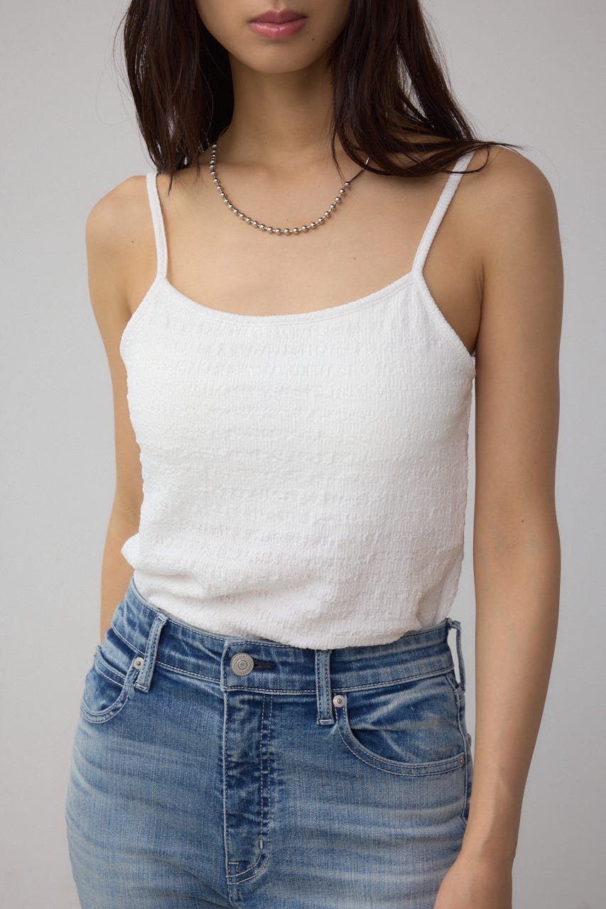 ニュアンスリブキャミソール O/WHT S