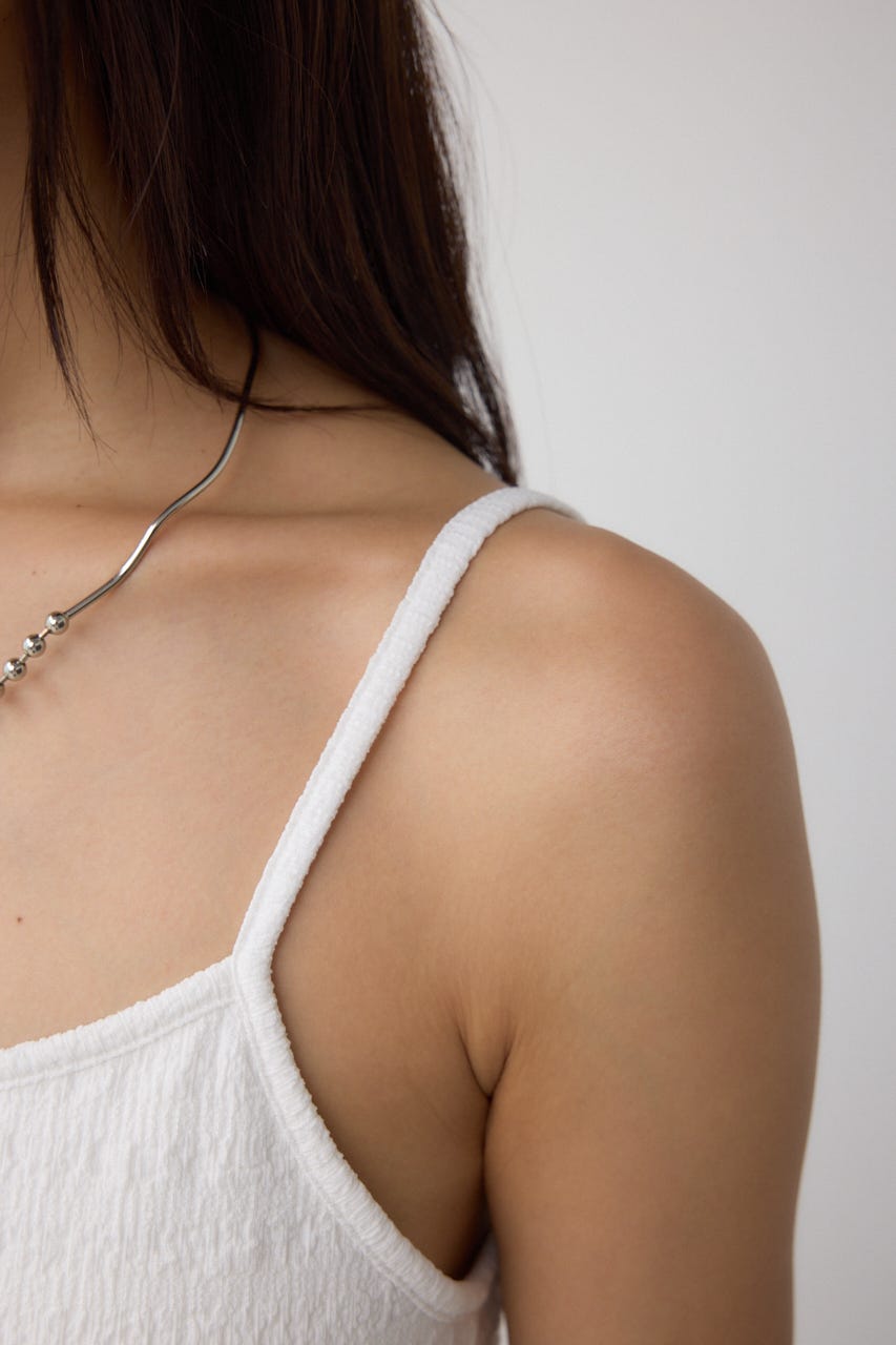 ニュアンスリブキャミソール O/WHT S