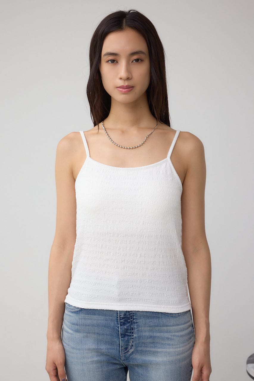 ニュアンスリブキャミソール O/WHT S