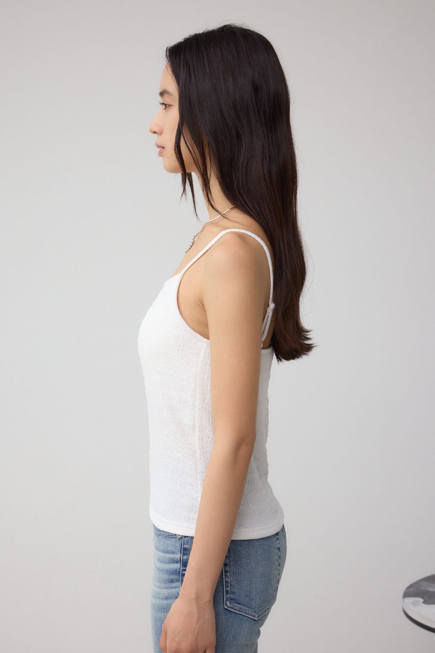 ニュアンスリブキャミソール O/WHT S