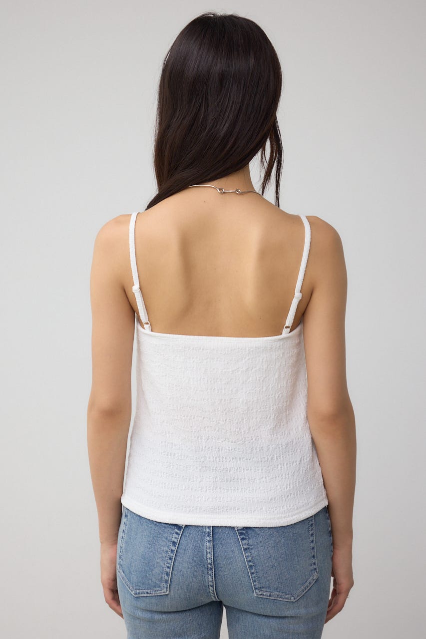 ニュアンスリブキャミソール O/WHT S