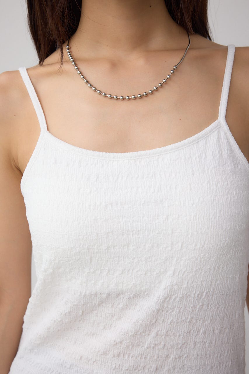 ニュアンスリブキャミソール O/WHT S