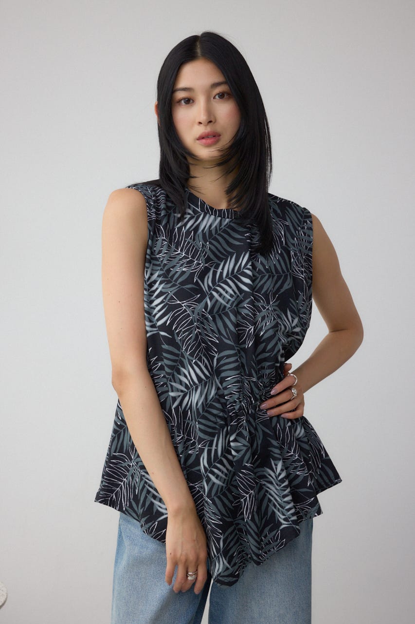 AZUL BY MOUSSY | C/T冷感アシメギャザートップス (タンクトップ