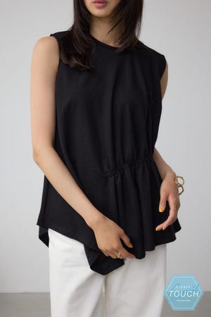 C/T冷感アシメギャザートップス