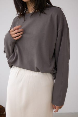 コクーンカットロングスリーブトップス