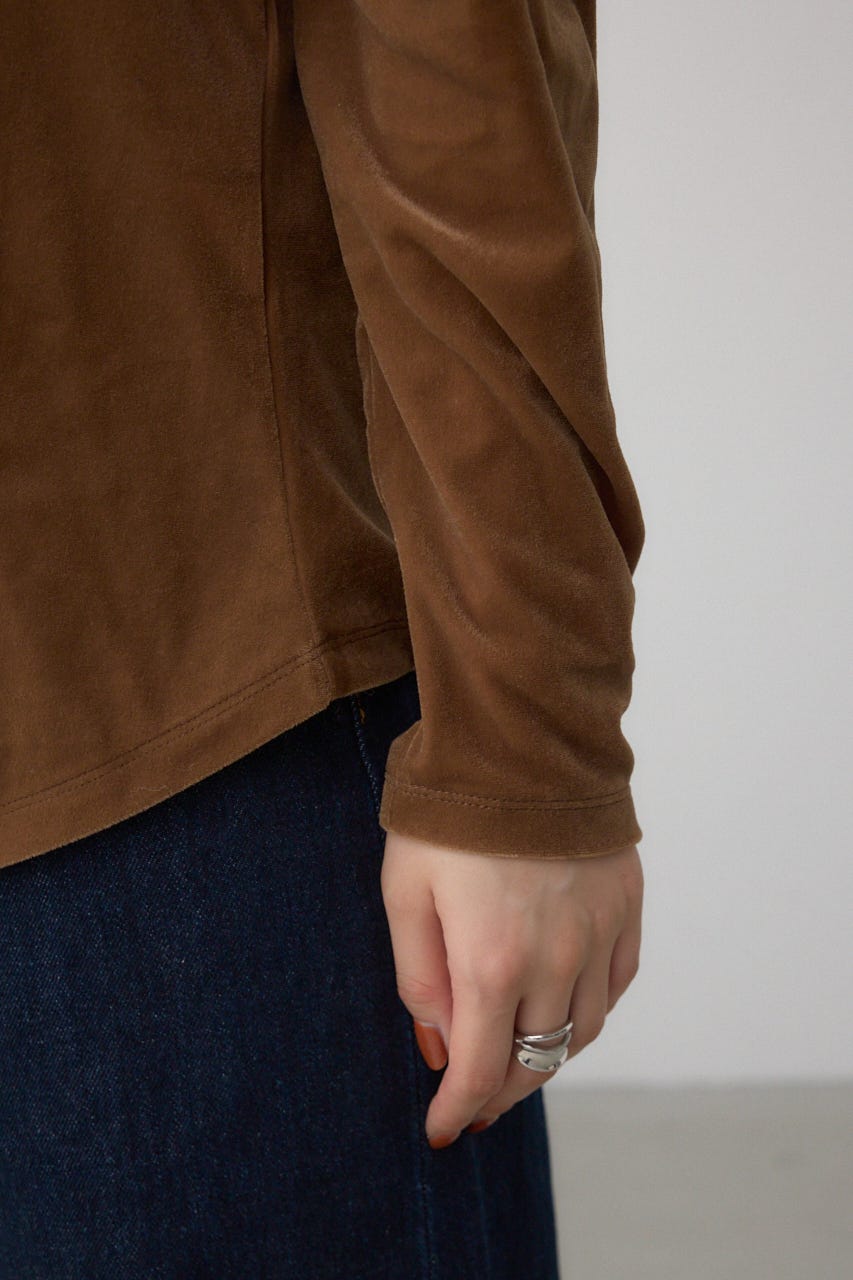 ベロアアシメカットトップス CAM FREE