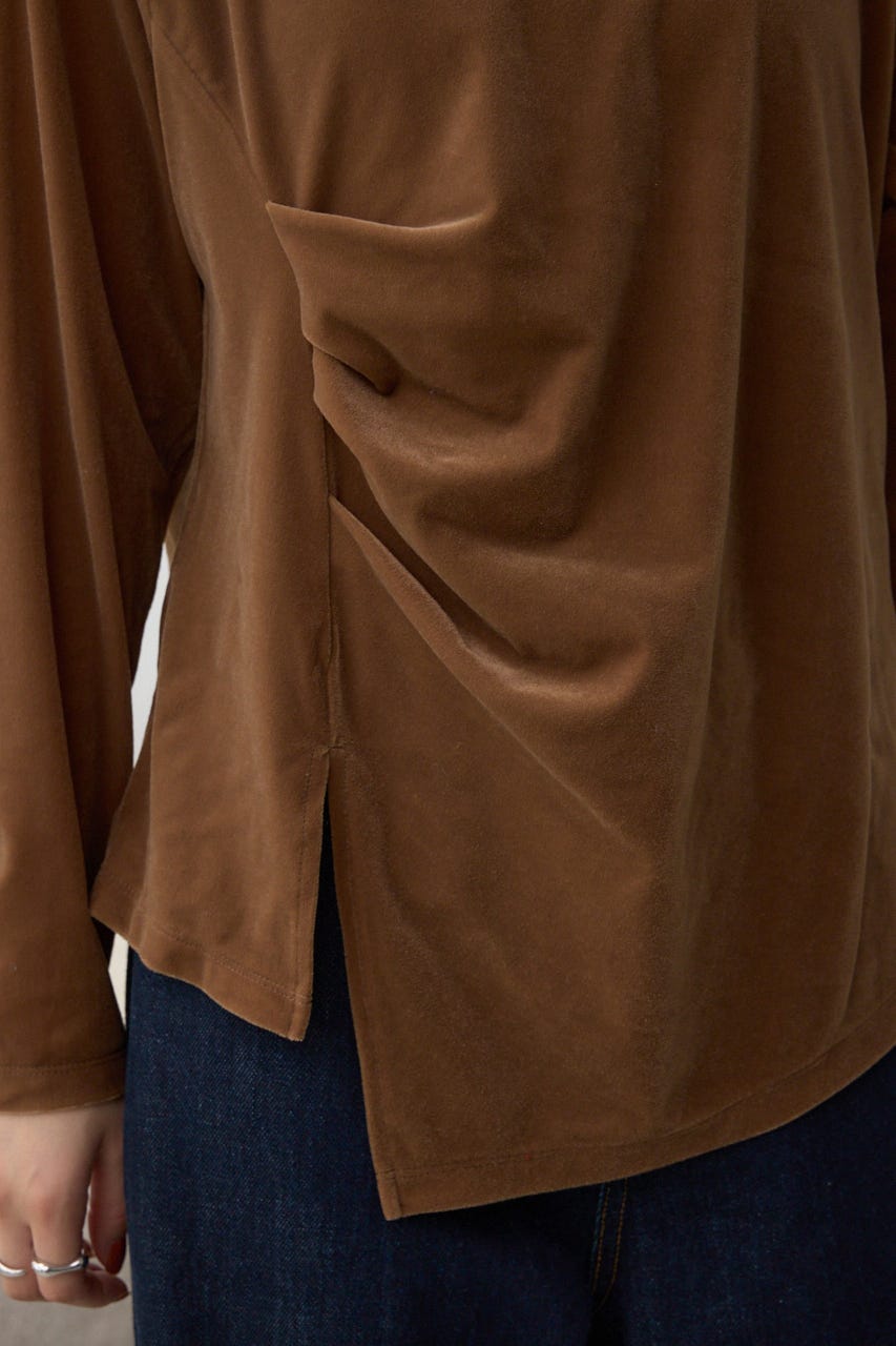 ベロアアシメカットトップス CAM FREE