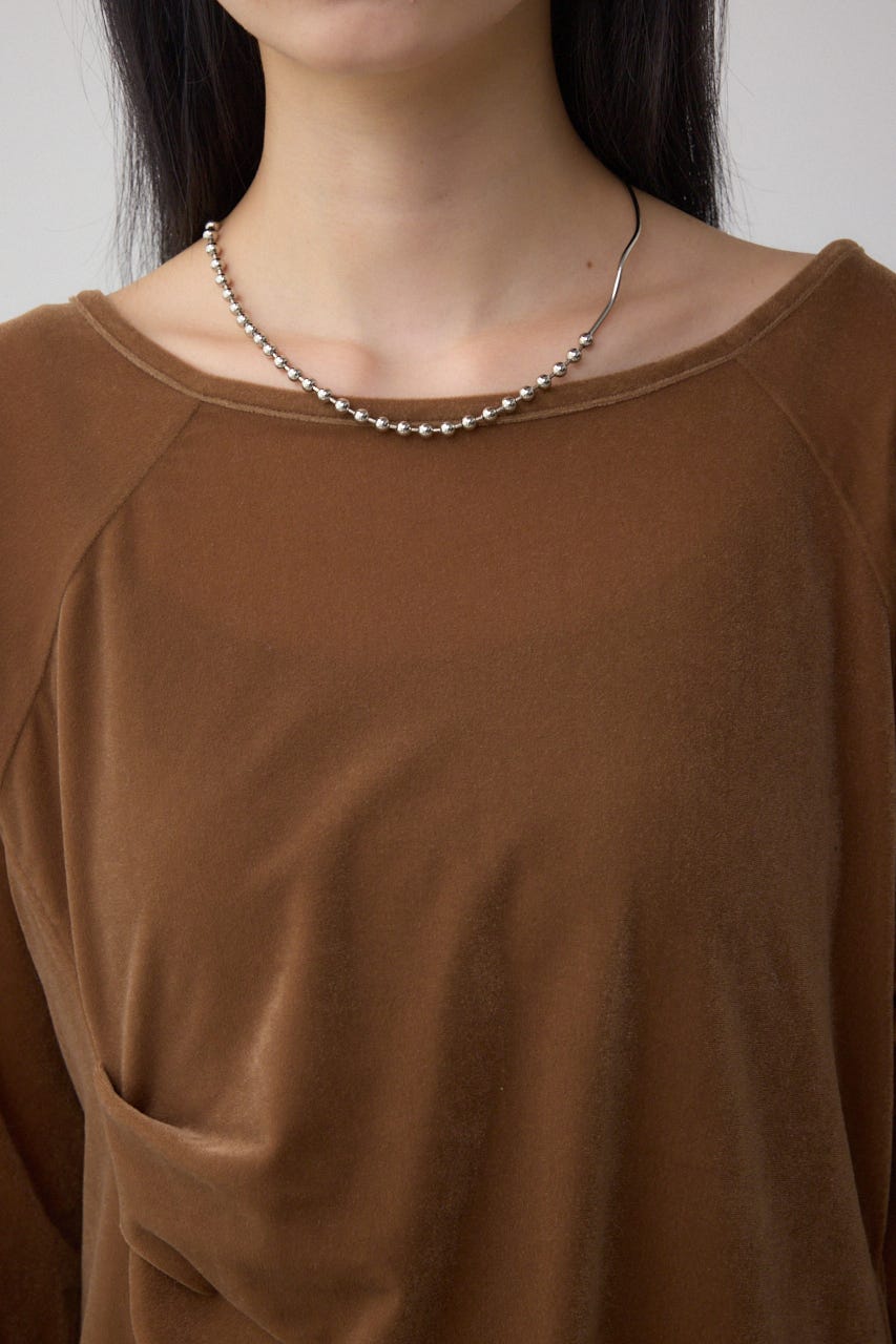 ベロアアシメカットトップス CAM FREE