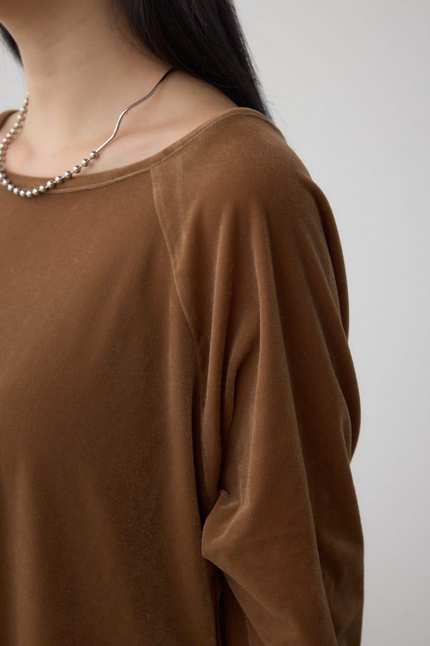 ベロアアシメカットトップス CAM FREE