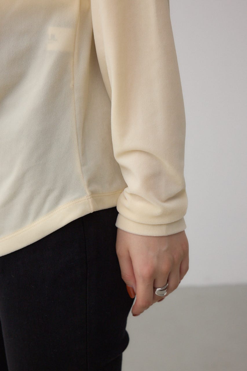 ベロアアシメカットトップス IVOY FREE