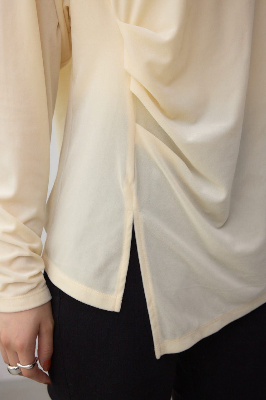 ベロアアシメカットトップス IVOY FREE