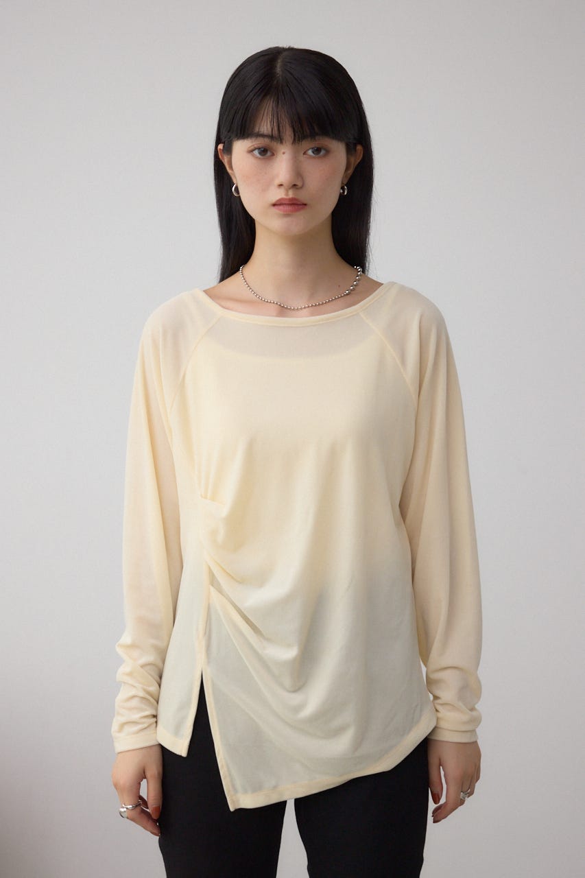 ベロアアシメカットトップス IVOY FREE