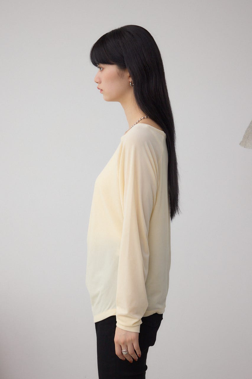 ベロアアシメカットトップス IVOY FREE