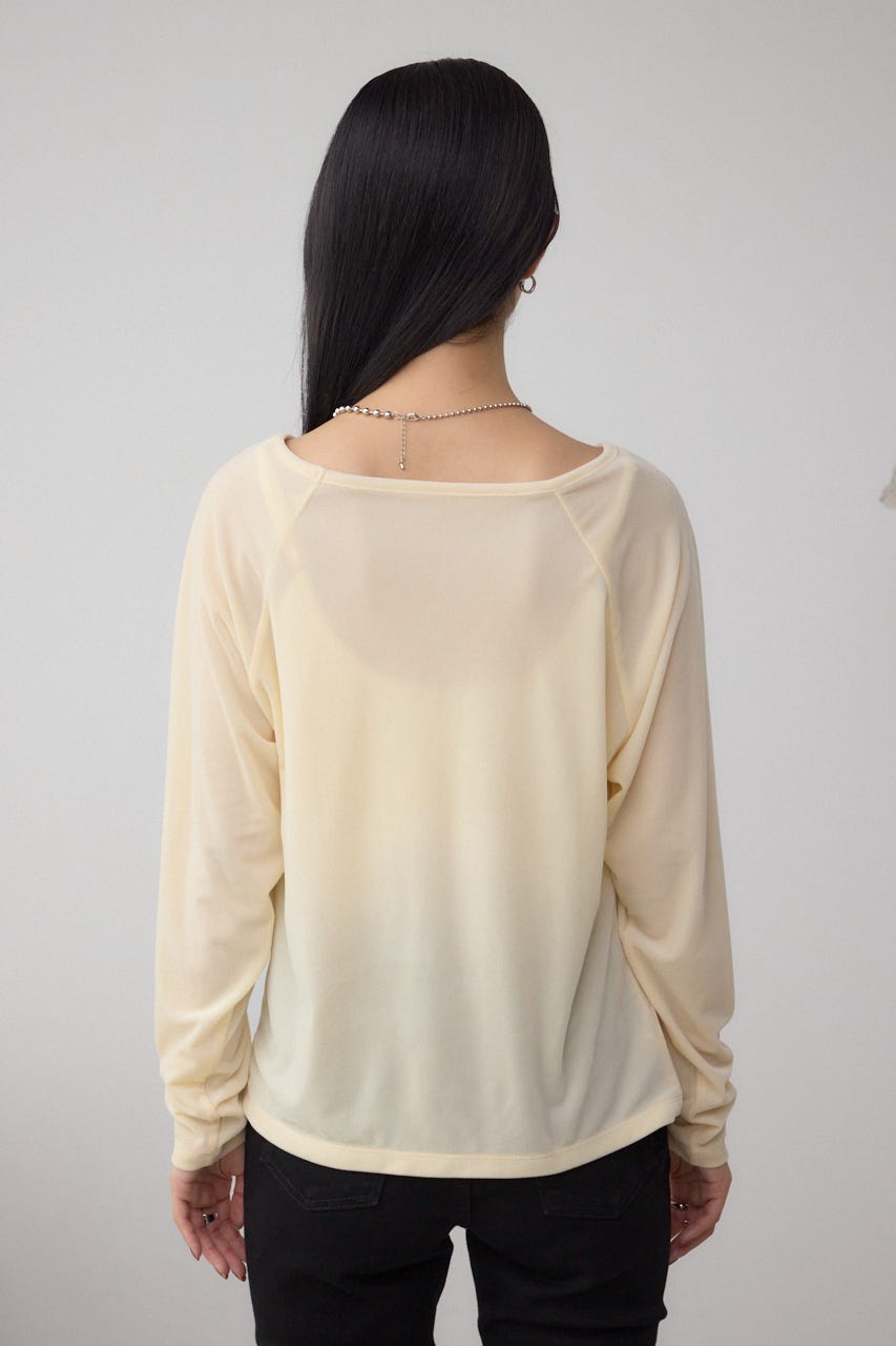 ベロアアシメカットトップス IVOY FREE