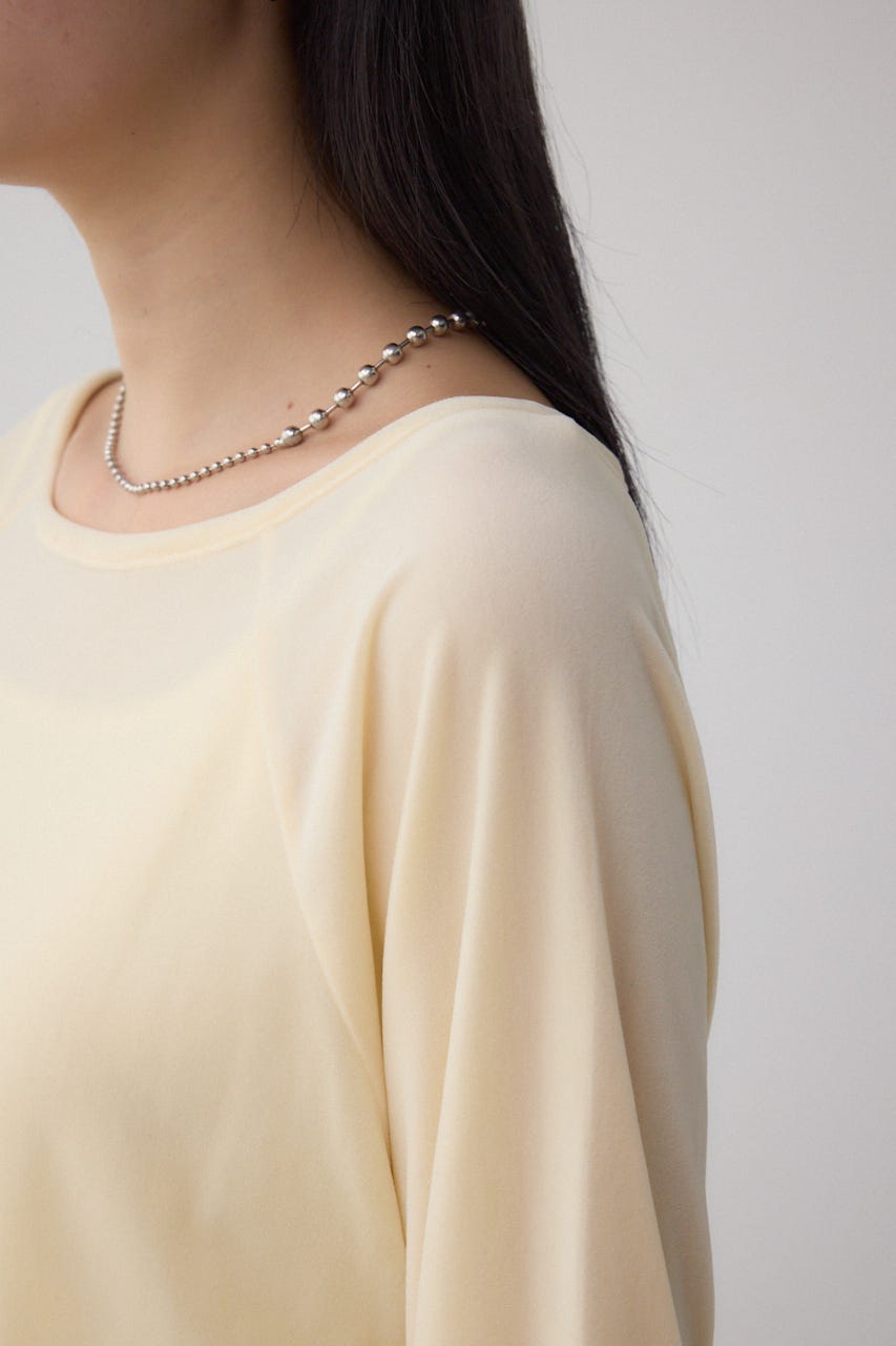 ベロアアシメカットトップス IVOY FREE