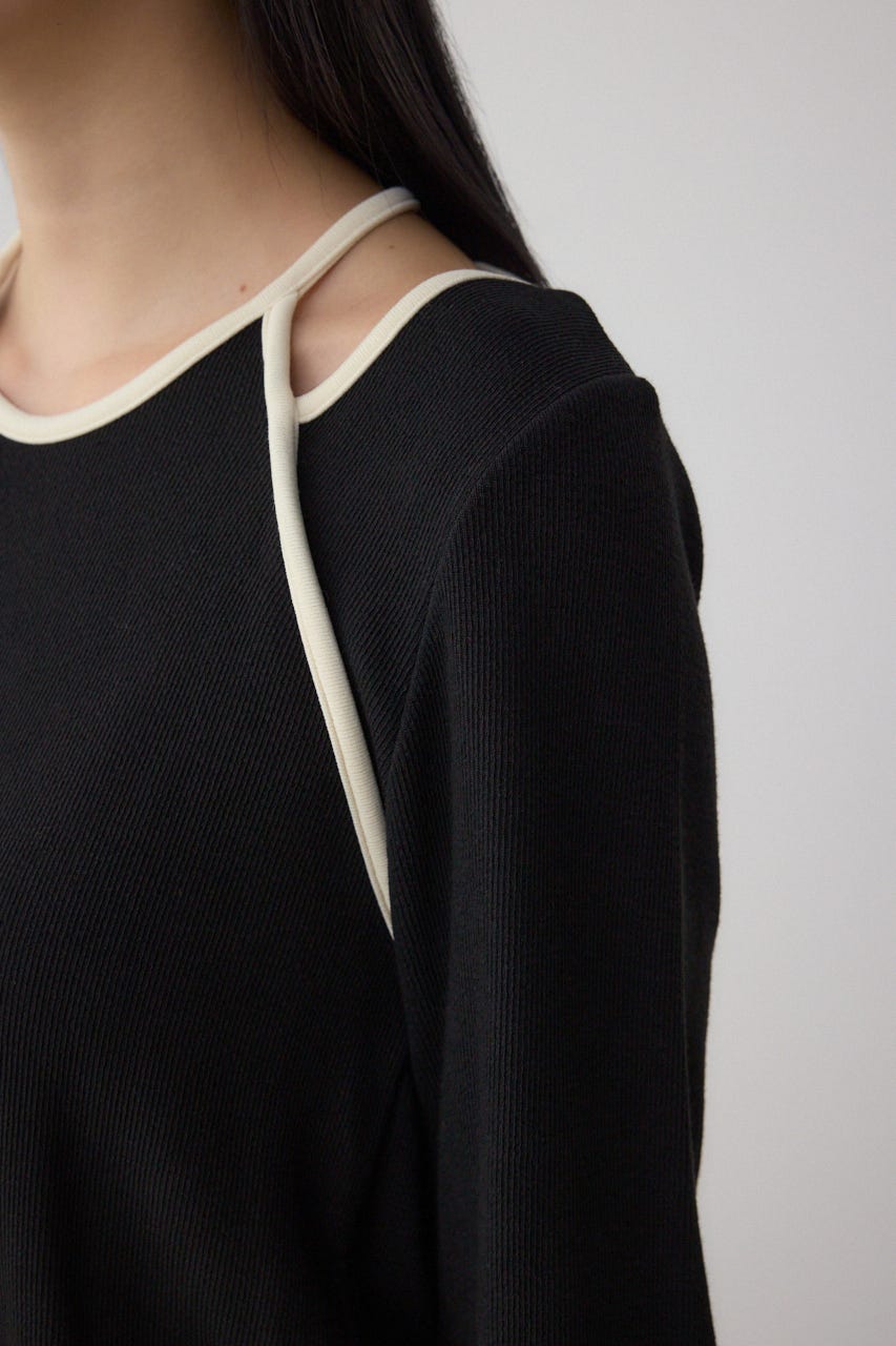 ホルターレイヤードトップス BLK FREE