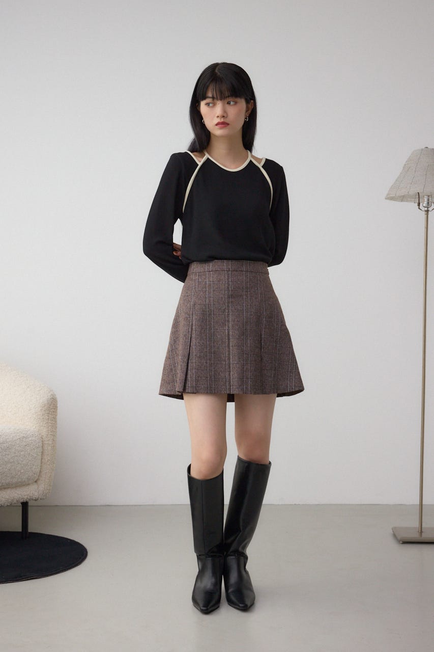 ホルターレイヤードトップス BLK FREE