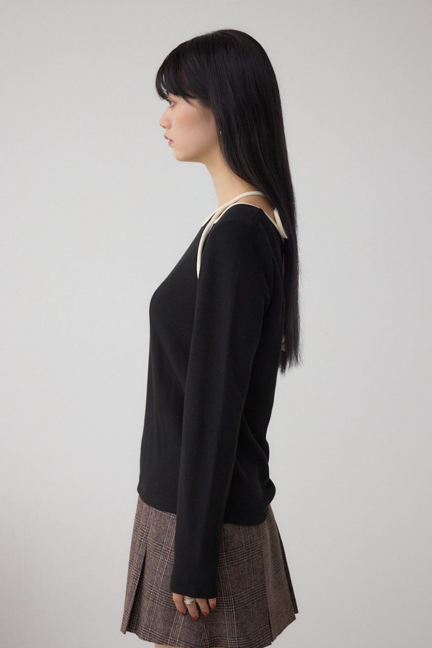 ホルターレイヤードトップス BLK FREE