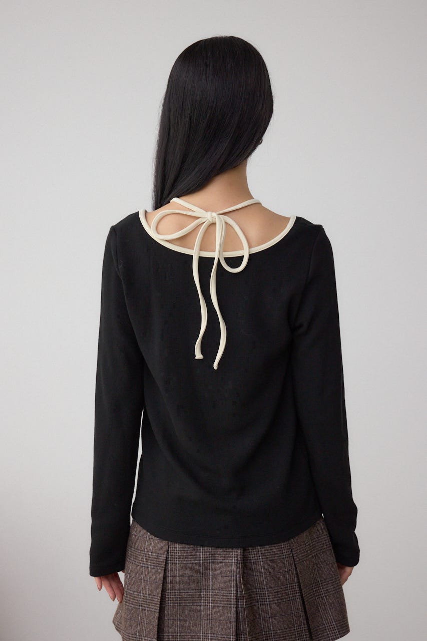 ホルターレイヤードトップス BLK FREE