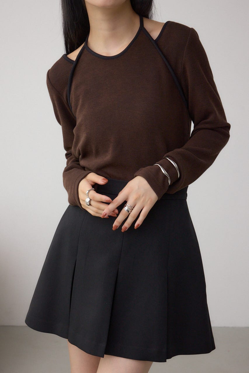 ホルターレイヤードトップス BRN FREE