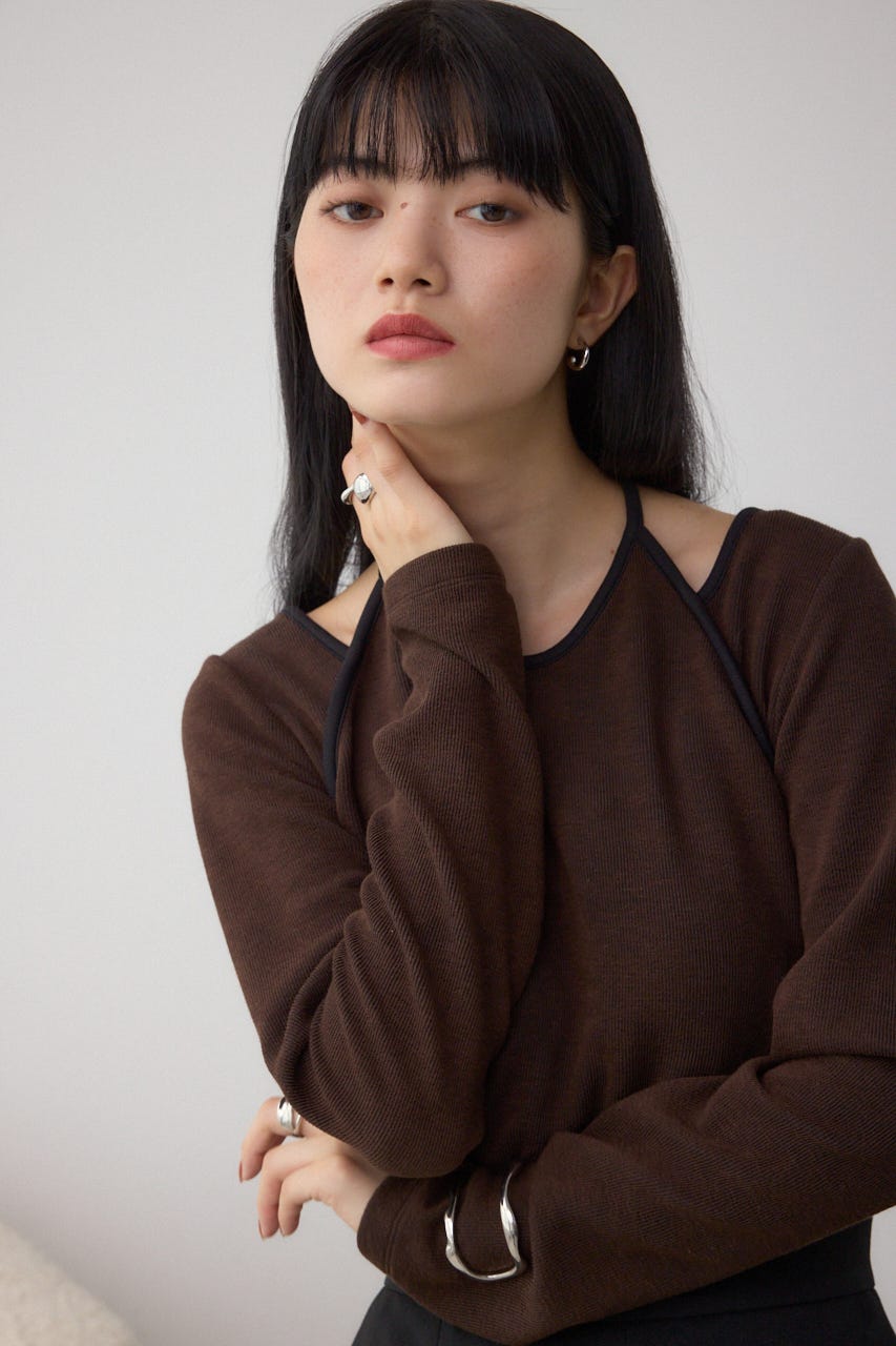 ホルターレイヤードトップス BRN FREE