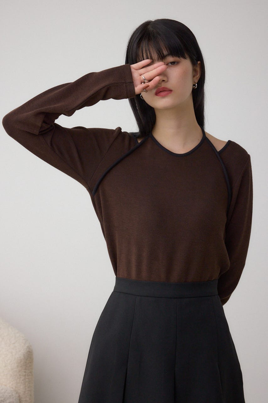 ホルターレイヤードトップス BRN FREE