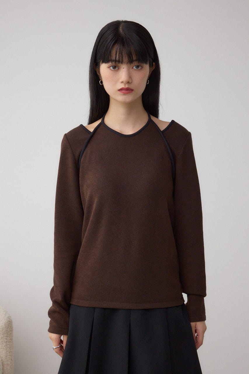 ホルターレイヤードトップス BRN FREE