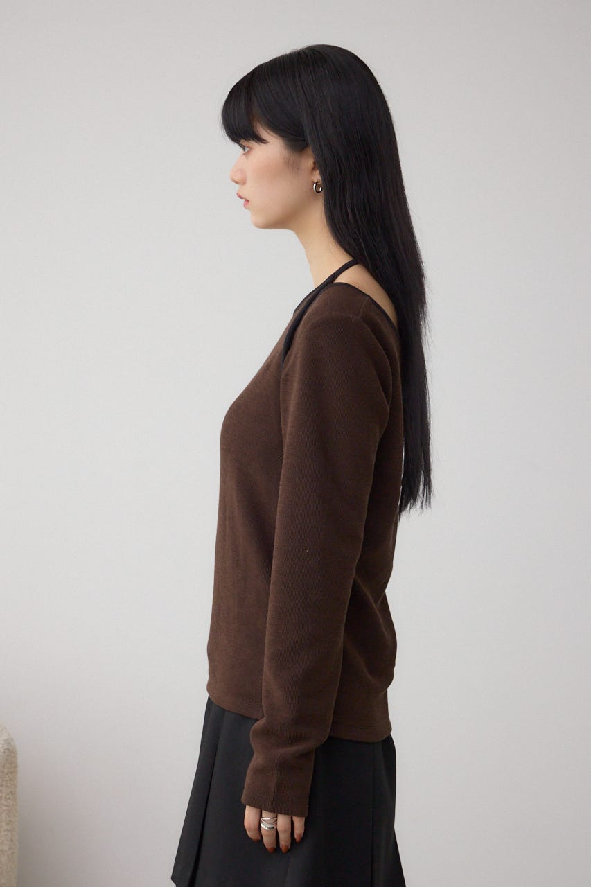 ホルターレイヤードトップス BRN FREE