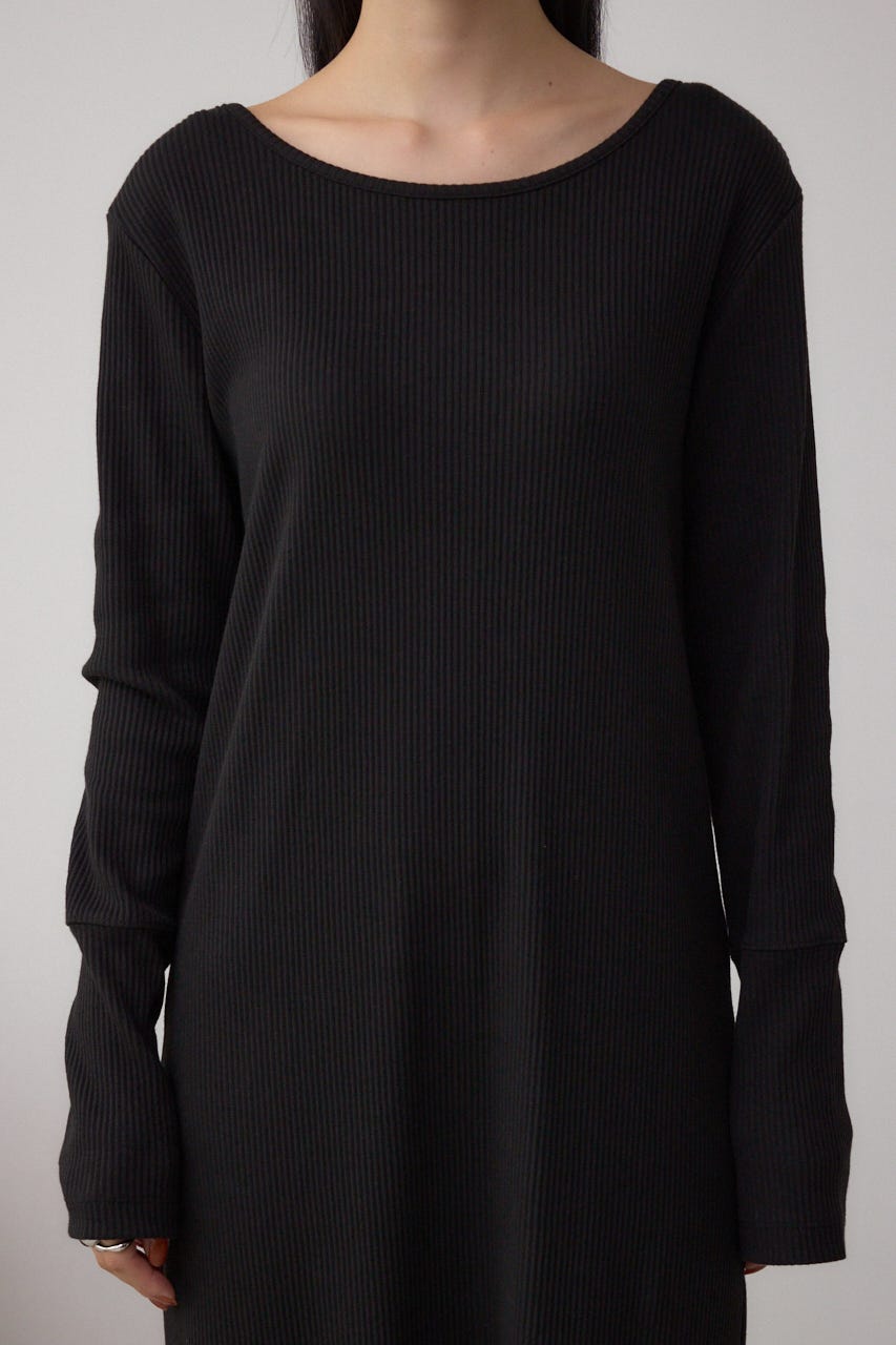 【SET】ハーフジップスウェットワンピース BLK S