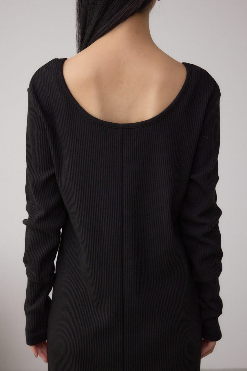 【SET】ハーフジップスウェットワンピース BLK S