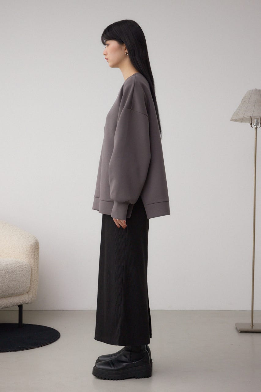 【SET】ハーフジップスウェットワンピース BLK S