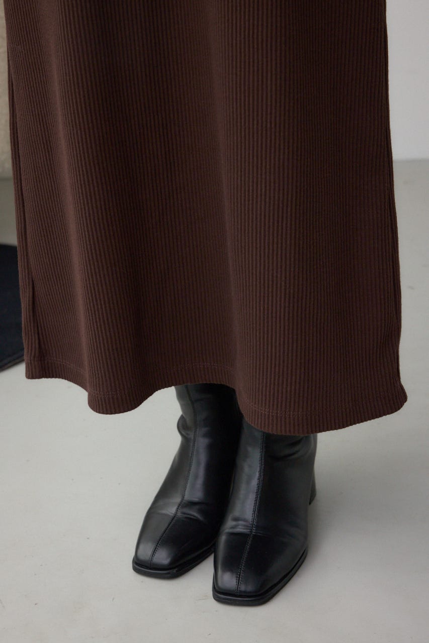 【SET】ハーフジップスウェットワンピース BRN S