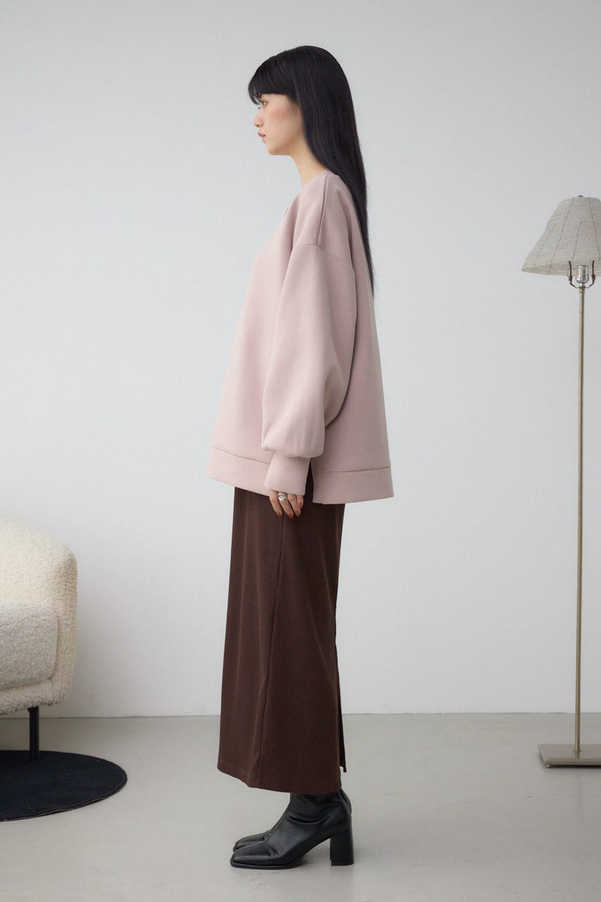 【SET】ハーフジップスウェットワンピース BRN S