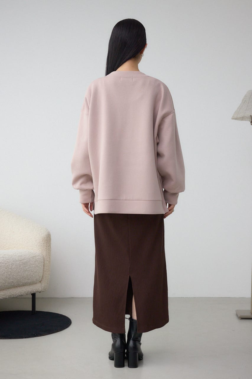 【SET】ハーフジップスウェットワンピース BRN S