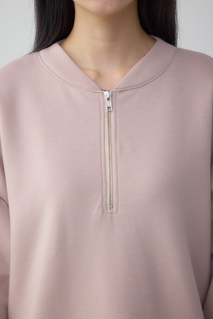 【SET】ハーフジップスウェットワンピース BRN S