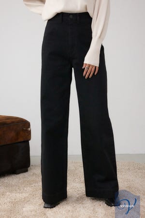 rp moussy ハイウエスト ワイドレッグデニム MOUSSY moussy デニムワイドレッグパンツ ブルー -ファッション