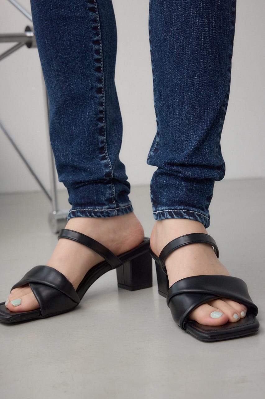 AZUL DENIM ハイウエストボタンリペアスキニー D/BLU M