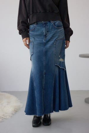 AZUL DENIM ダメージマーメイドスカート