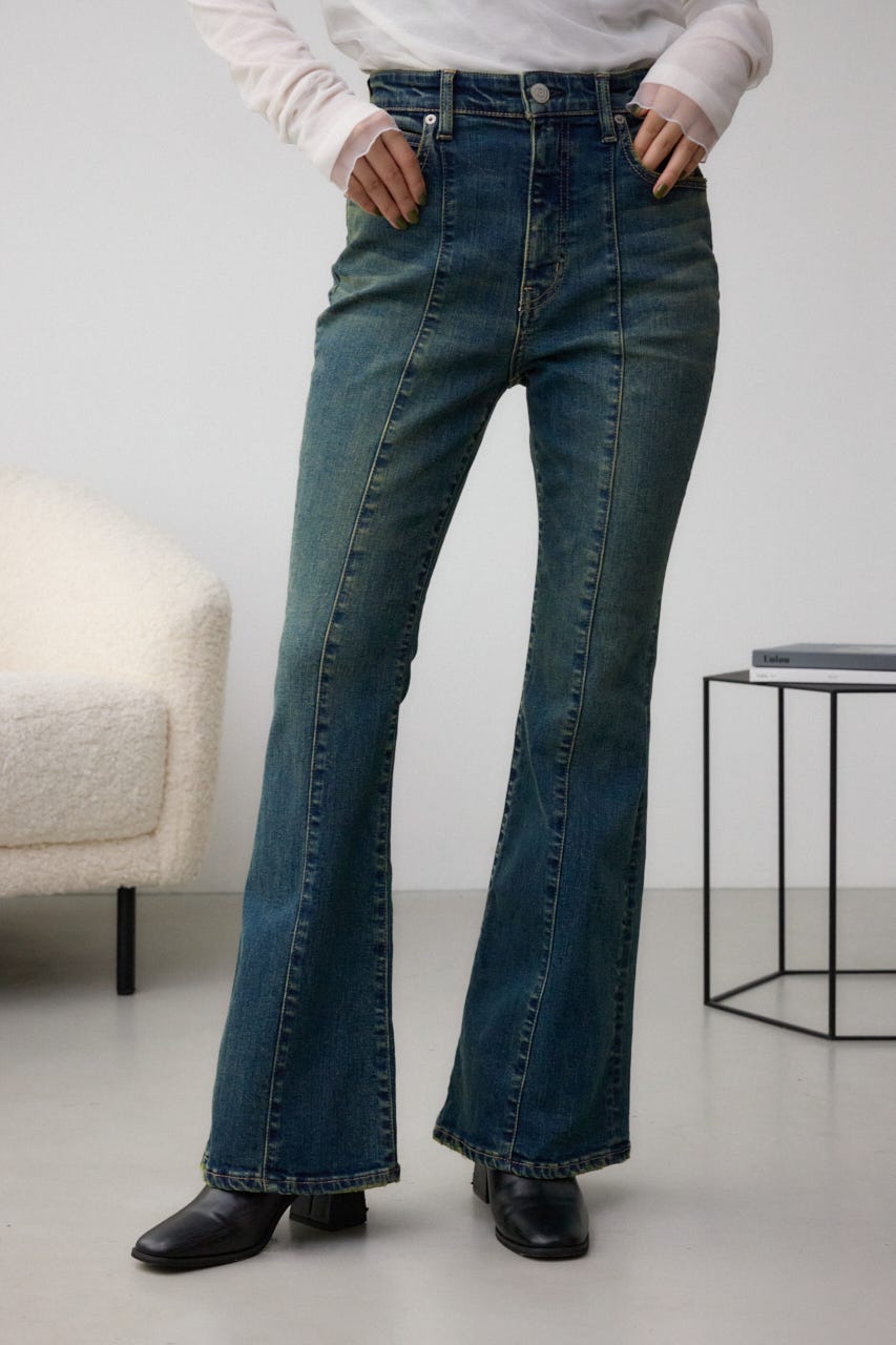 AZUL BY MOUSSY | AZUL DENIM オーバーダイ切替フレアデニム