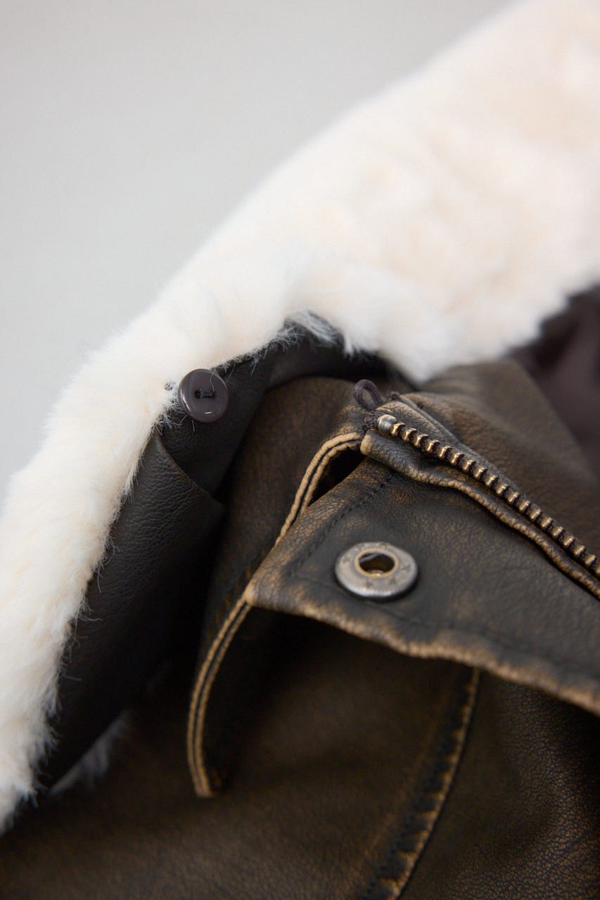 AZUL BY MOUSSY | ビンテージフェイクレザーシングルブルゾン