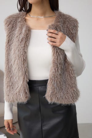 フェイクファ-ベスト