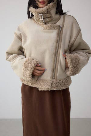 フェイクレザー/スエード フェイクムートンジャケット