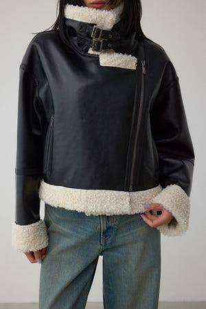 フェイクレザー/スエード フェイクムートンジャケット