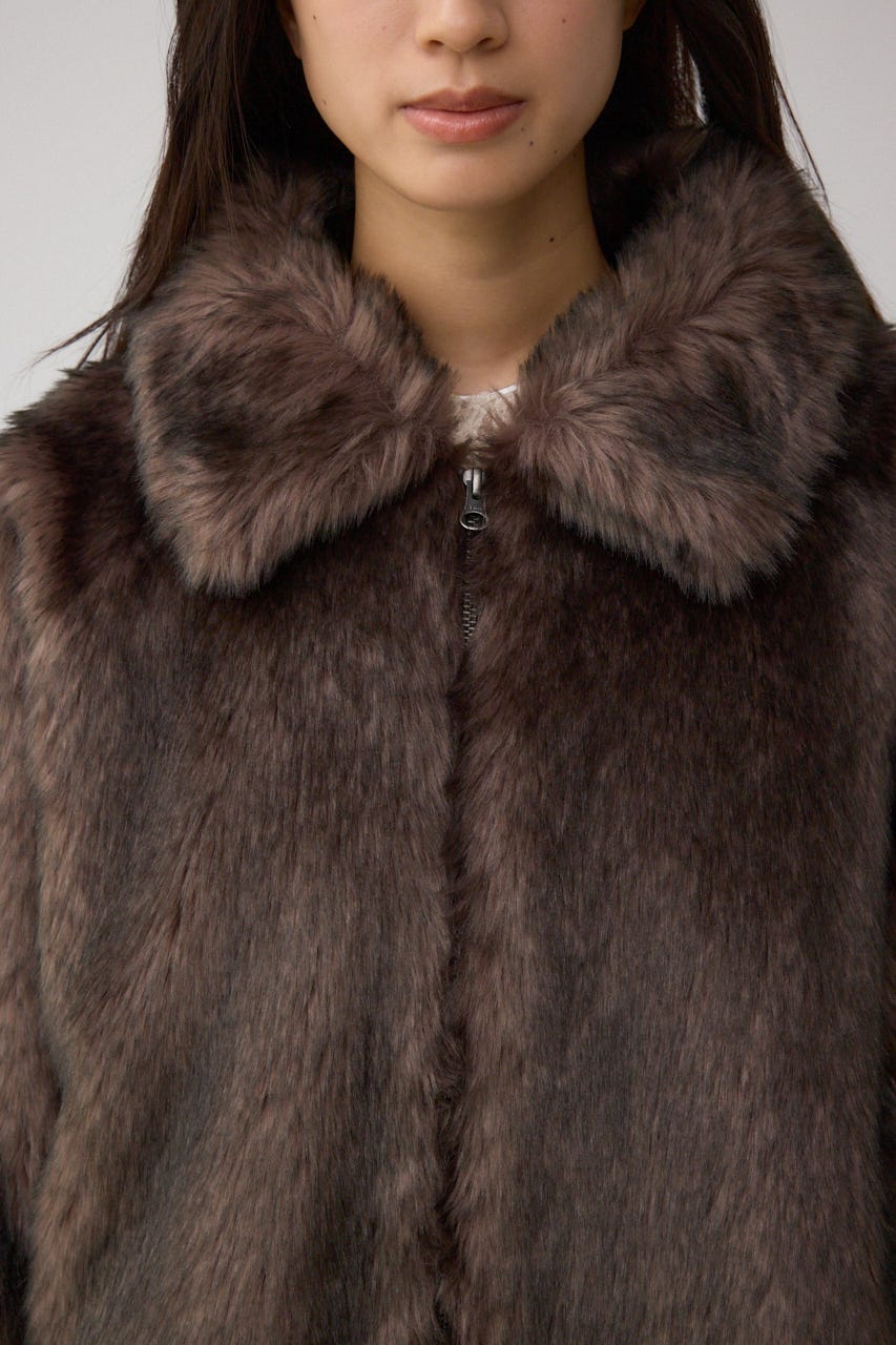 AZUL BY MOUSSY | ジップアップファーコート (コート ) |SHEL