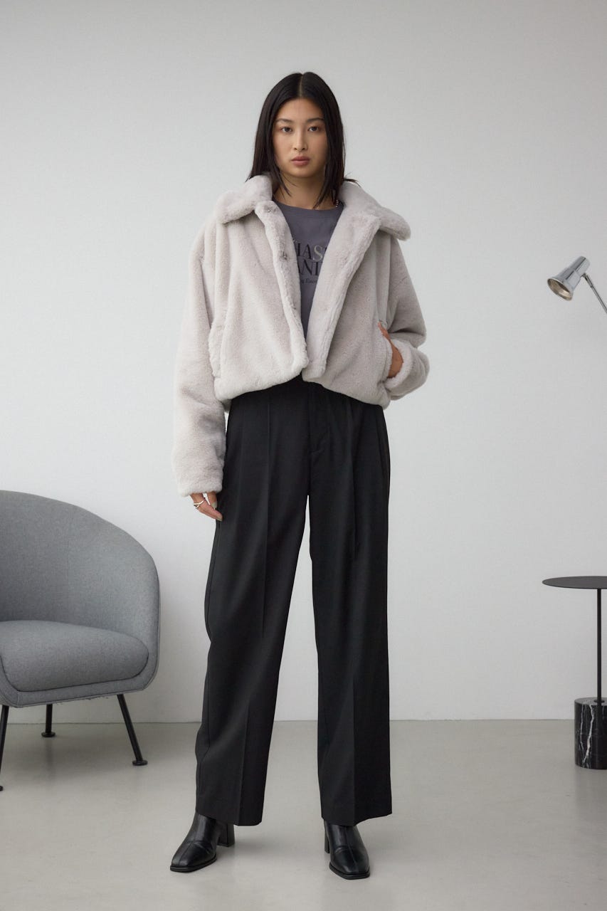 AZUL BY MOUSSY | スタンド2WAYファーショートコート (コート