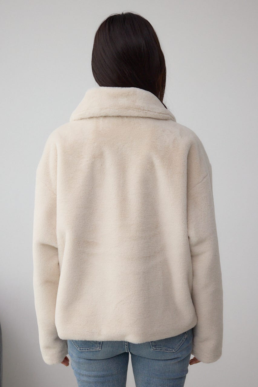 スタンド2WAYファーショートコート IVOY M