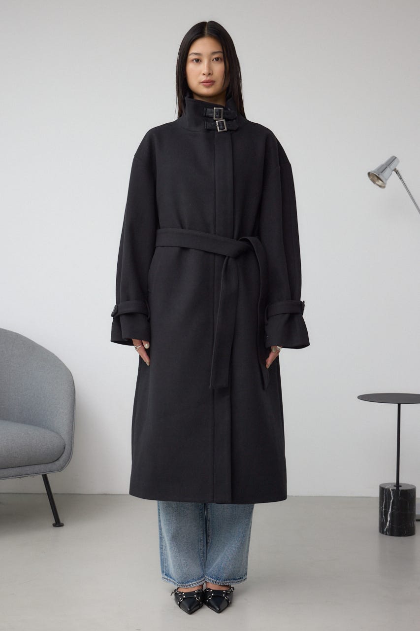 MOUSSY ロングコート MOUSSY STAND COLLAR ロングコート L/GRY1 -ファッション通販