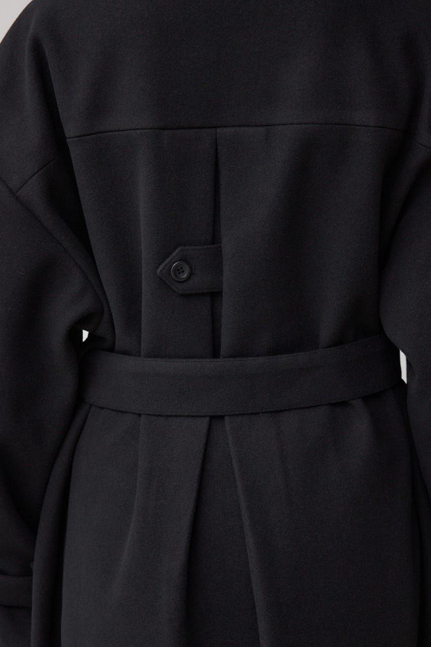 B-HEAT スタンドカラージップロングコート BLK M