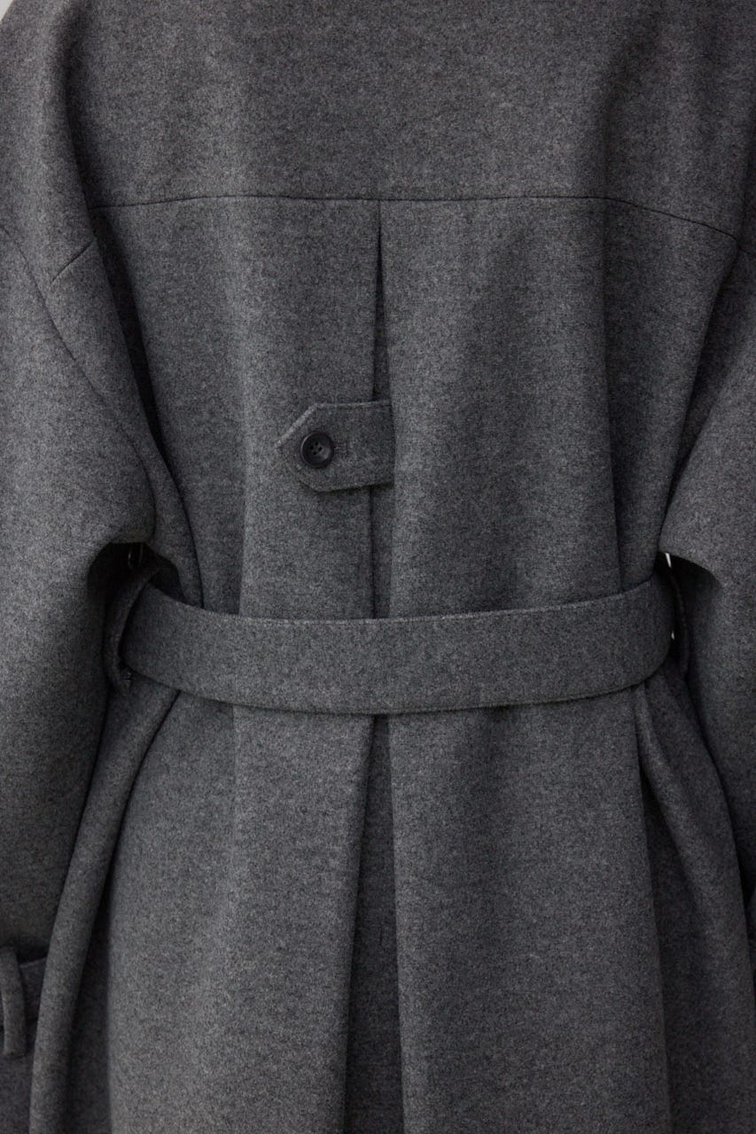 B-HEAT スタンドカラージップロングコート T.GRY M